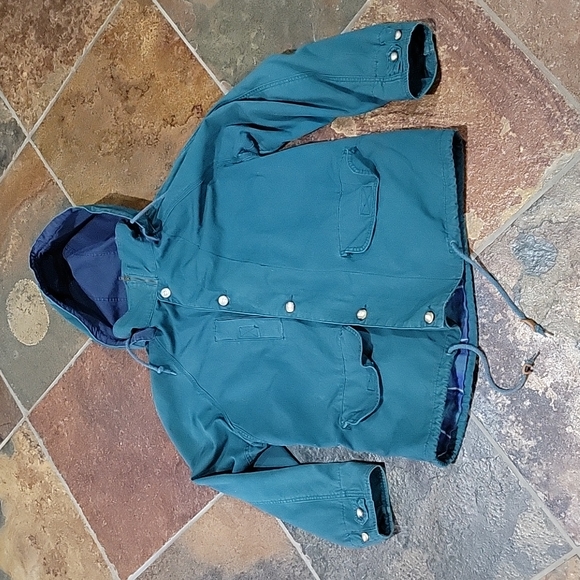 Vintage Nuovo Jeanswear Attached Hoodie Flannel lined Jacket - Picture 1 of 7